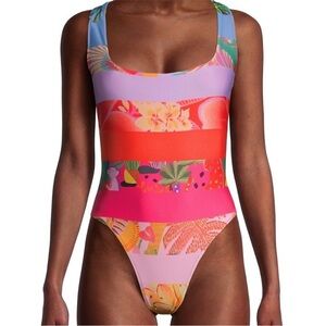 NWT FARM RIO Ombre Forest One-Piece Swimsuit